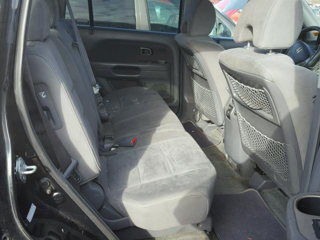 2HKYF18446H546388 - 2006 HONDA PILOT EX BLACK photo 6