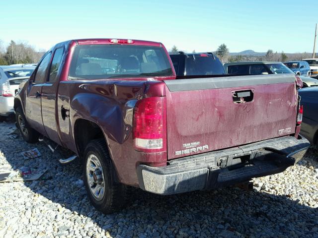 1GTEC19X49Z257268 - 2009 GMC SIERRA C15 MAROON photo 3