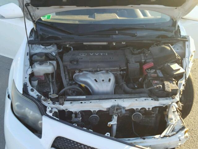 JTKDE167780269825 - 2008 TOYOTA SCION TC WHITE photo 7