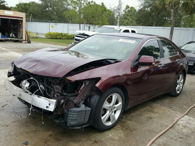 JH4CU2F69AC012767 - 2010 ACURA TSX BURGUNDY photo 2