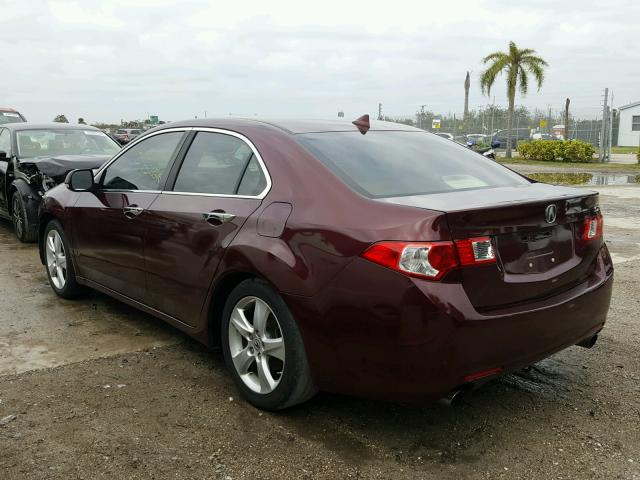 JH4CU2F69AC012767 - 2010 ACURA TSX BURGUNDY photo 3