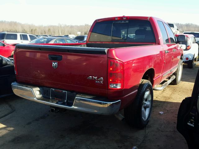 1D7HU18256S631686 - 2006 DODGE RAM 1500 S RED photo 4