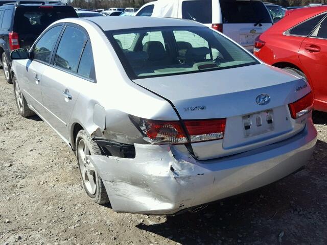 5NPEU46F56H010600 - 2006 HYUNDAI SONATA GLS SILVER photo 3