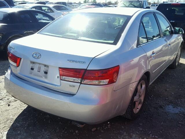 5NPEU46F56H010600 - 2006 HYUNDAI SONATA GLS SILVER photo 4