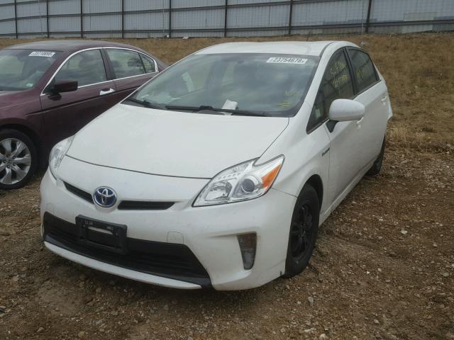 JTDKN3DU5C1553380 - 2012 TOYOTA PRIUS WHITE photo 2