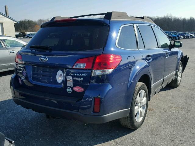 4S4BRBCC1B3355448 - 2011 SUBARU OUTBACK 2. BLUE photo 4