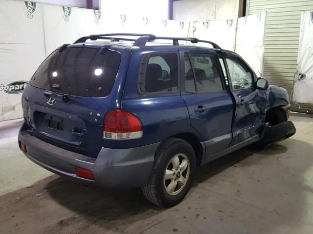 KM8SC13D46U090741 - 2006 HYUNDAI SANTA FE G BLUE photo 4