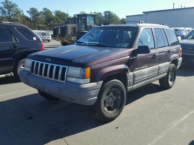 1J4GZ58S6VC663225 - 1997 JEEP GRAND CHER RED photo 2