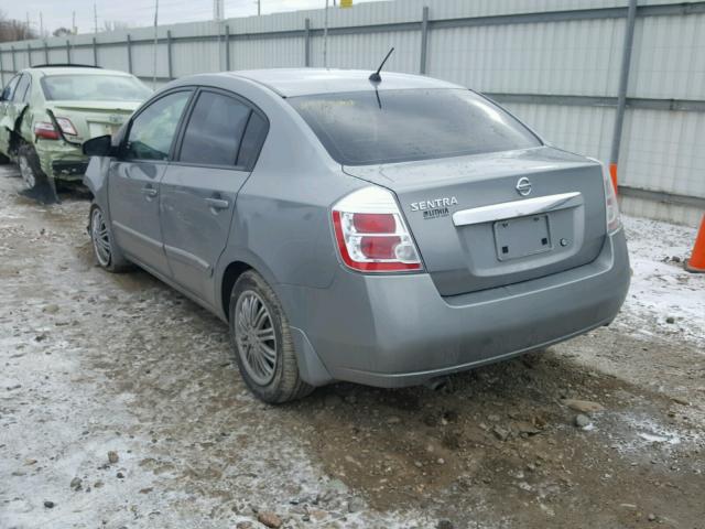 3N1AB6AP9AL697091 - 2010 NISSAN SENTRA 2.0 GRAY photo 3