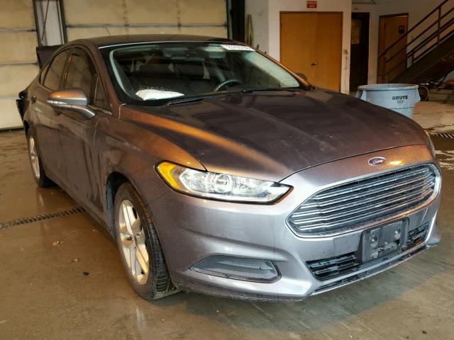 3FA6P0H71ER130843 - 2014 FORD FUSION SE GRAY photo 1