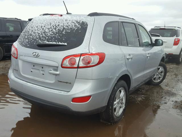 5NMSG3AB6AH337599 - 2010 HYUNDAI SANTA FE G SILVER photo 4