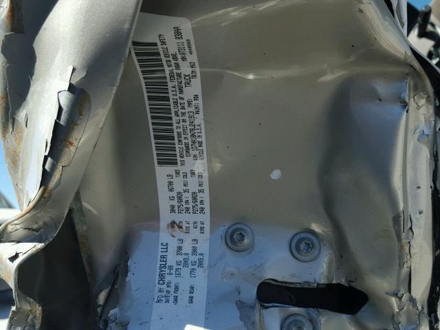 1D7HA18N78J241913 - 2008 DODGE RAM 1500 S SILVER photo 10