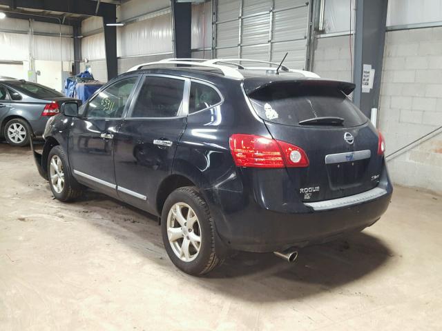 JN8AS5MV0BW303138 - 2011 NISSAN ROGUE S BLACK photo 3