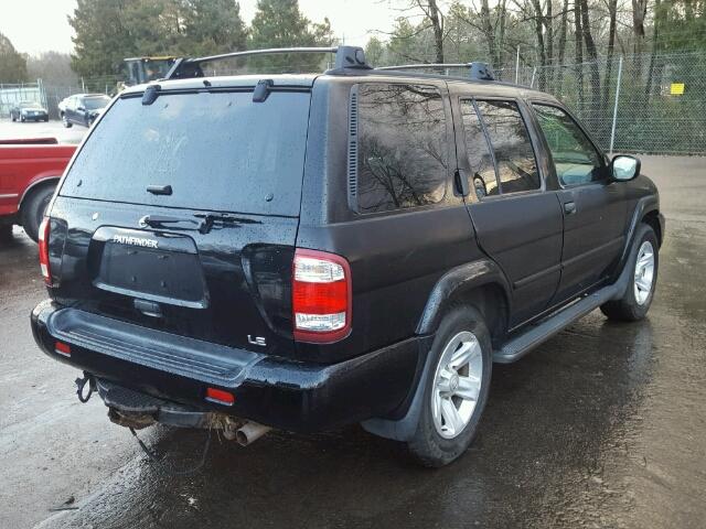 JN8DR09Y92W734057 - 2002 NISSAN PATHFINDER BLACK photo 4