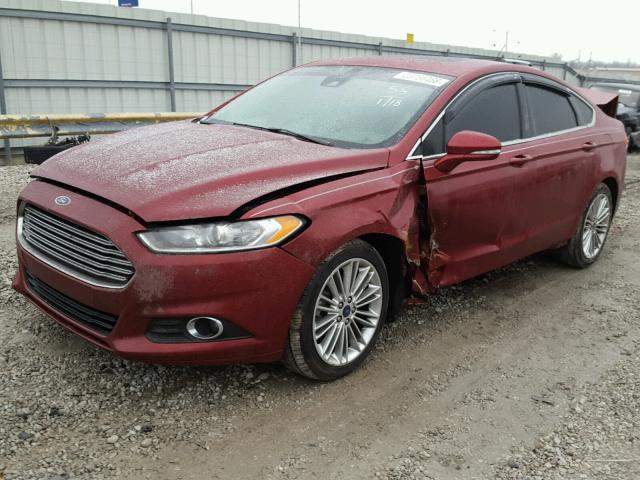 3FA6P0HD1FR241996 - 2015 FORD FUSION SE MAROON photo 2