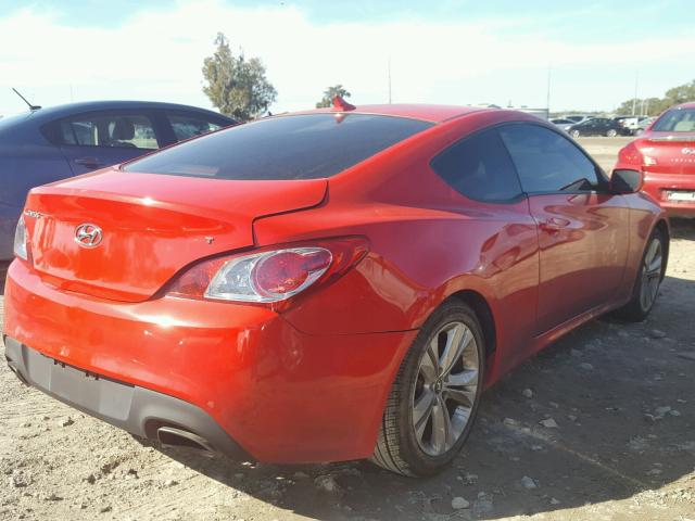 KMHHT6KD1CU071763 - 2012 HYUNDAI GENESIS CO RED photo 4