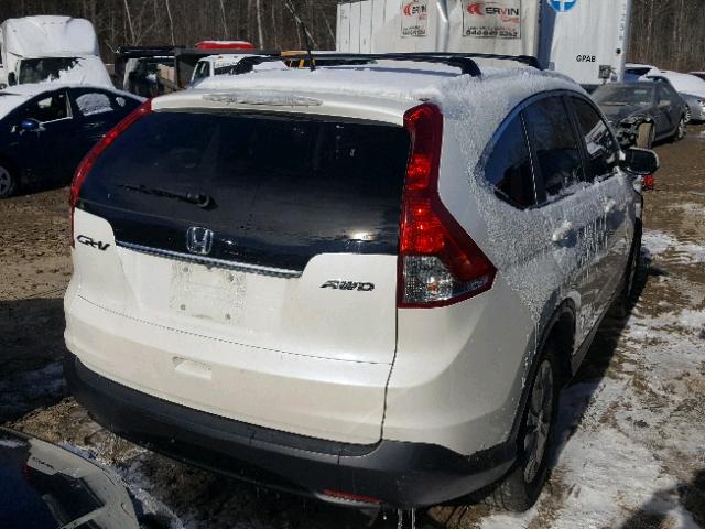 5J6RM4H76DL023995 - 2013 HONDA CR-V EXL WHITE photo 4