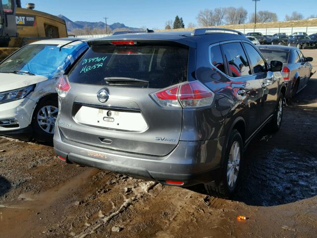 KNMAT2MV2FP511237 - 2015 NISSAN ROGUE S GRAY photo 4