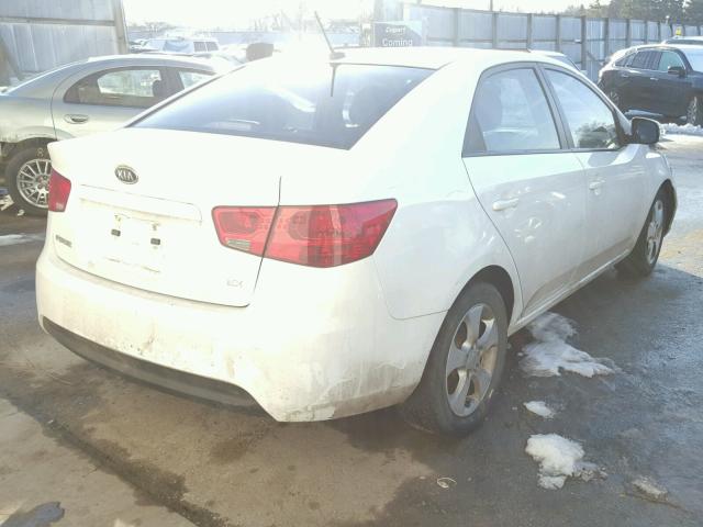 KNAFU4A20A5116628 - 2010 KIA FORTE EX WHITE photo 4