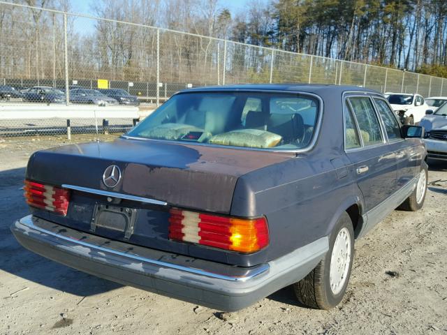 WDBCA35D2GA194041 - 1986 MERCEDES-BENZ 420 SEL BLUE photo 4