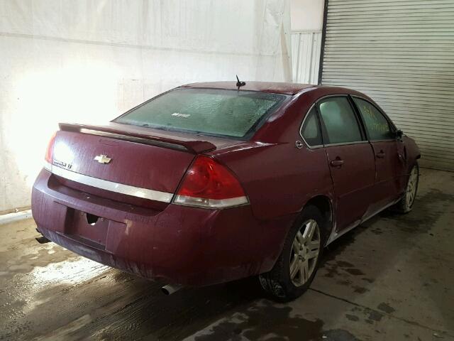 2G1WC581669317462 - 2006 CHEVROLET IMPALA LT RED photo 4