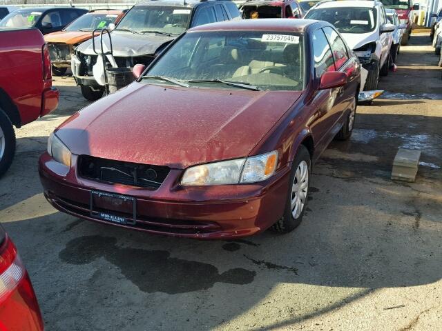 4T1BG22K2YU670910 - 2000 TOYOTA CAMRY CE MAROON photo 2