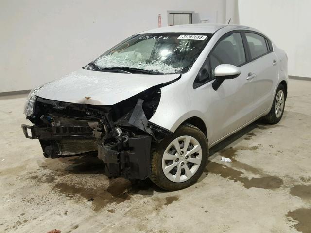 KNADM4A31G6636839 - 2016 KIA RIO LX SILVER photo 2