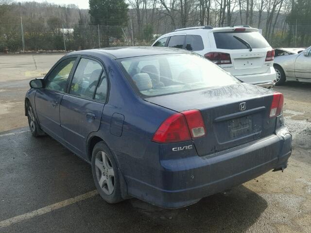 2HGES26764H509321 - 2004 HONDA CIVIC EX ლურჯი ფოტო 3