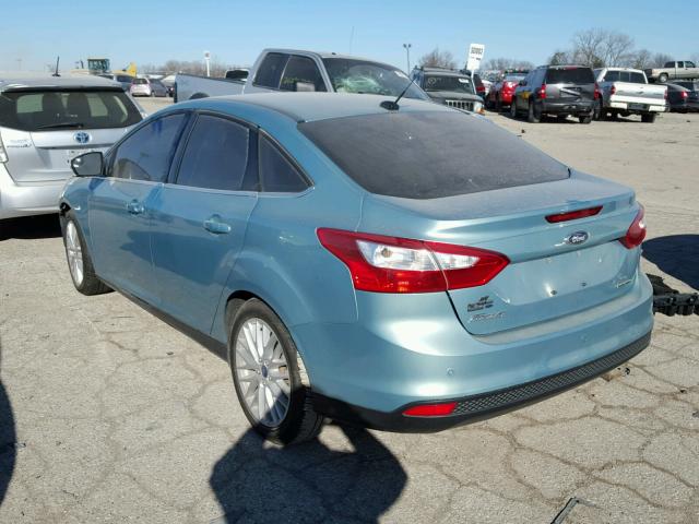 1FAHP3H23CL475236 - 2012 FORD FOCUS SEL TEAL photo 3