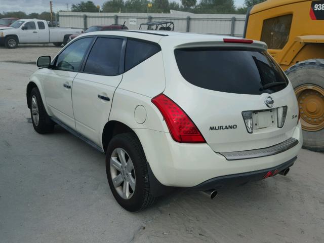 JN8AZ08W37W604804 - 2007 NISSAN MURANO SL WHITE photo 3