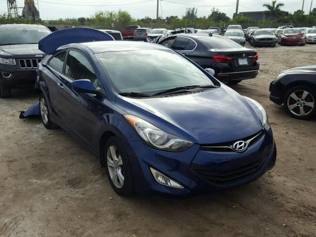 KMHDH6AEXDU020290 - 2013 HYUNDAI ELANTRA CO BLUE photo 1