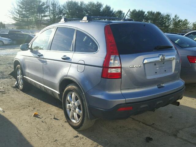 JHLRE48709C007563 - 2009 HONDA CR-V EXL BLUE photo 3