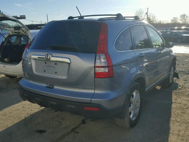 JHLRE48709C007563 - 2009 HONDA CR-V EXL BLUE photo 4