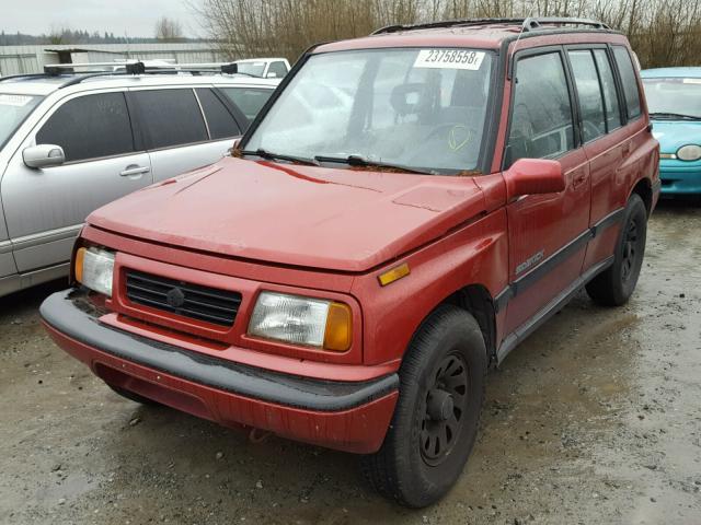 JS3TD02V3P4113519 - 1993 SUZUKI SIDEKICK J MAROON photo 2