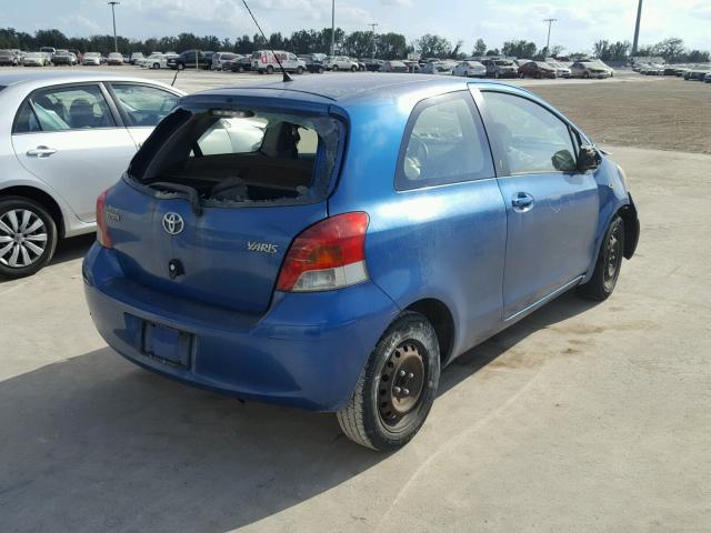 JTDJT4K39A5290575 - 2010 TOYOTA YARIS BLUE photo 4