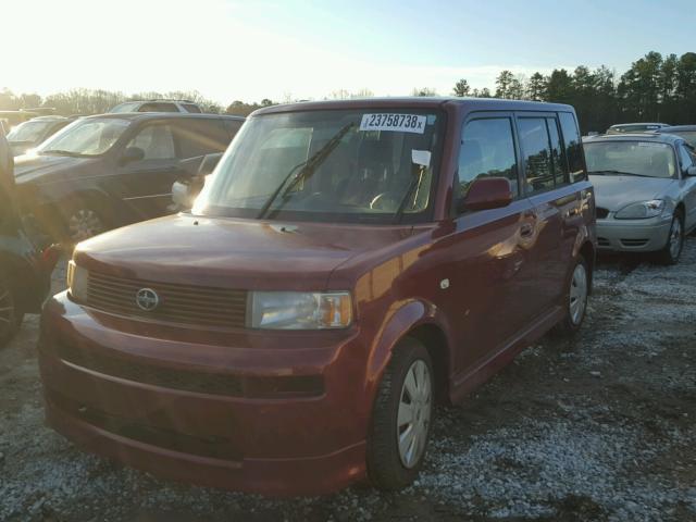 JTLKT324364065481 - 2006 TOYOTA SCION XB RED photo 2