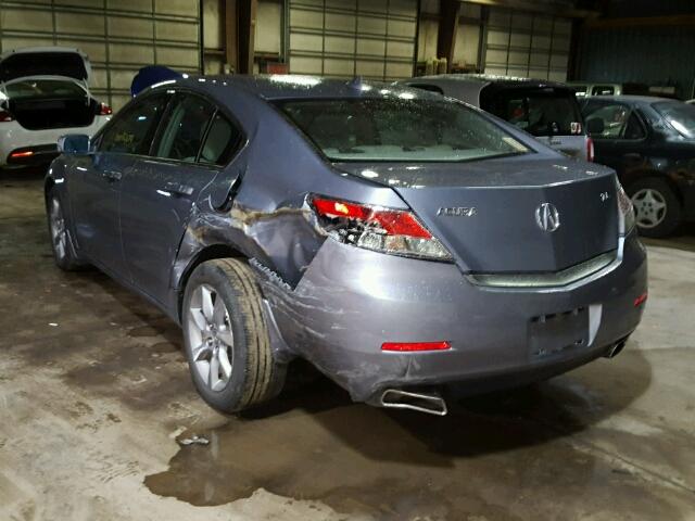 19UUA8F28CA000835 - 2012 ACURA TL BLUE photo 3