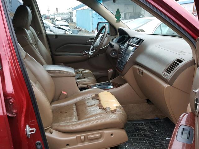 2HNYD18895H560281 - 2005 ACURA MDX TOURIN RED photo 5