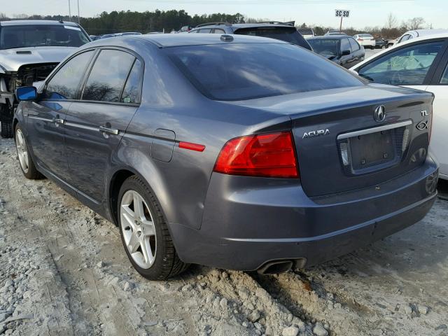 19UUA66215A060012 - 2005 ACURA TL GRAY photo 3