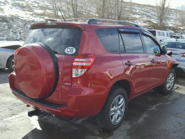 2T3JF4DV1BW175422 - 2011 TOYOTA RAV4 RED photo 4