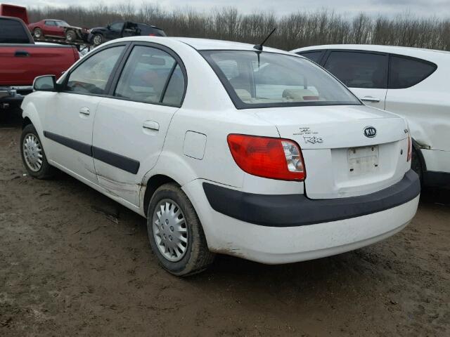 KNADE123876189601 - 2007 KIA RIO BASE WHITE photo 3