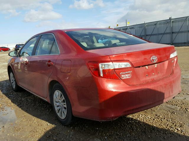 4T1BF1FK8EU796725 - 2014 TOYOTA CAMRY L RED photo 3