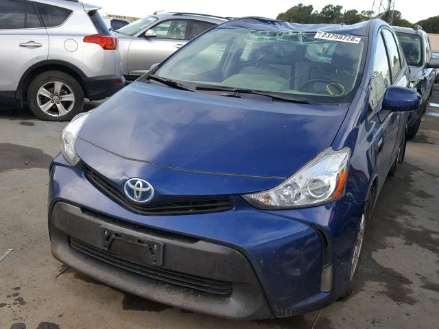 JTDZN3EUXHJ056815 - 2017 TOYOTA PRIUS V BLUE photo 2