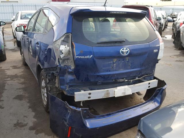 JTDZN3EUXHJ056815 - 2017 TOYOTA PRIUS V BLUE photo 3