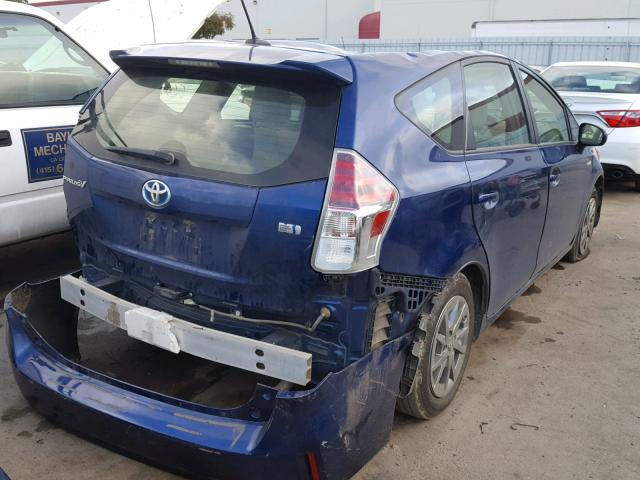 JTDZN3EUXHJ056815 - 2017 TOYOTA PRIUS V BLUE photo 4