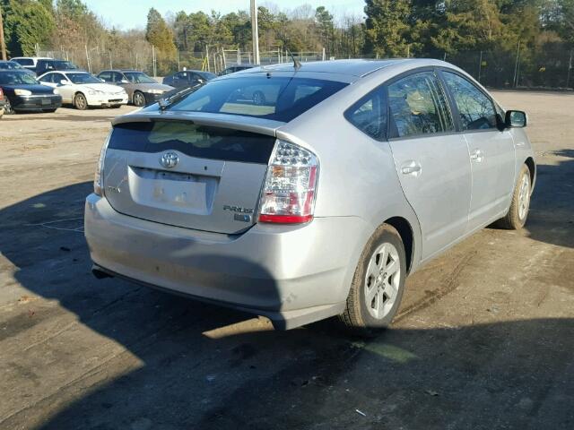 JTDKB20U477682352 - 2007 TOYOTA PRIUS SILVER photo 4