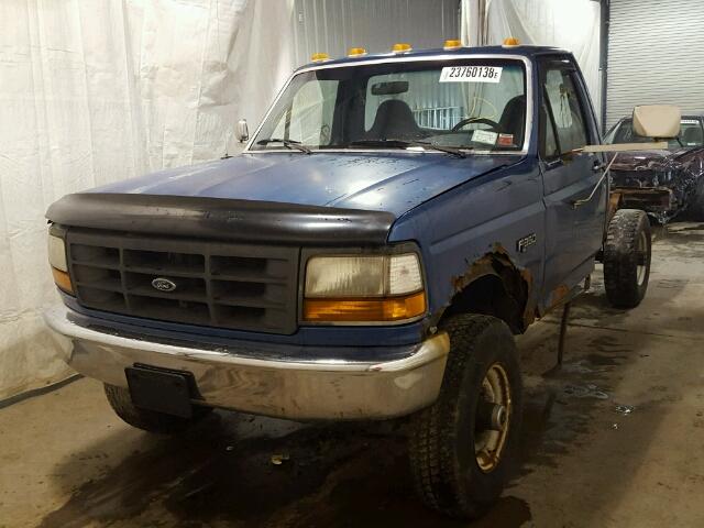 2FTHF36G3SCA58400 - 1995 FORD F350 BLUE photo 2