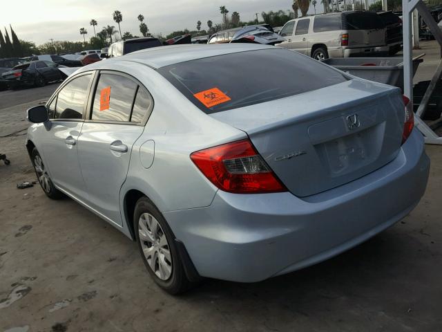 2HGFB2F54CH589820 - 2012 HONDA CIVIC LX SILVER photo 3