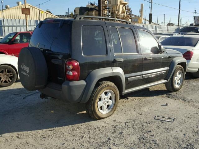1J4GK48K86W237857 - 2006 JEEP LIBERTY SP BLACK photo 4