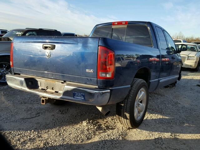 1D7HA18N25J647478 - 2005 DODGE RAM 1500 S BLUE photo 4